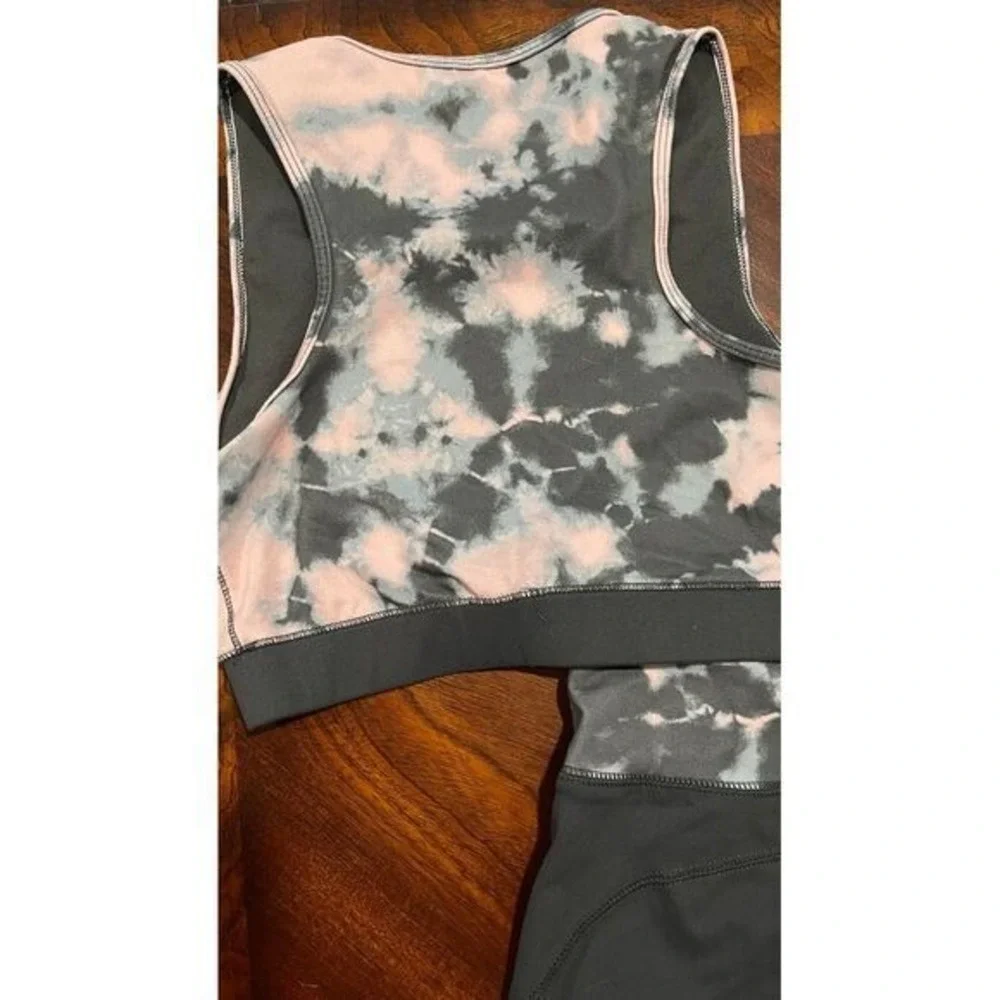 Justice Active Girls 2 Pc Athletic Set Tie Dye Sports Bra 32 Leggings Size 14/16